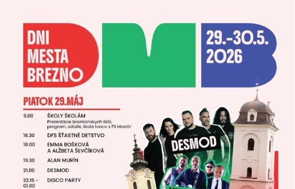 Dni mesta Brezno 2026 - program