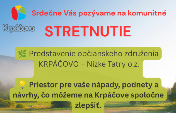 letak-komunitne-stretnutie-plagat.png STRETNUTIE - KRPÁČOVO